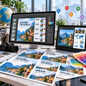 Image localization for multilingual graphics and marketing visuals