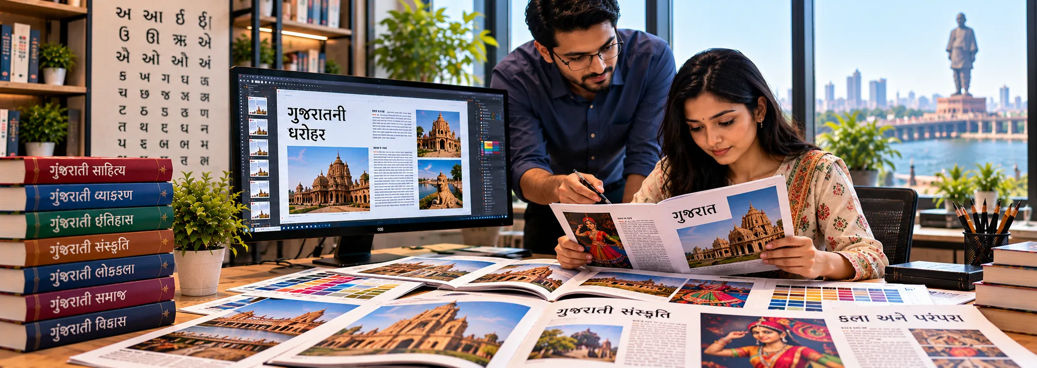 Gujarati DTP Services for accurate Gujarati script layouts in print and digital