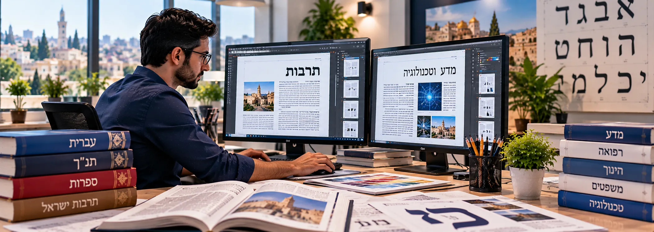 Hebrew DTP Services for accurate right-to-left layouts in print and digital