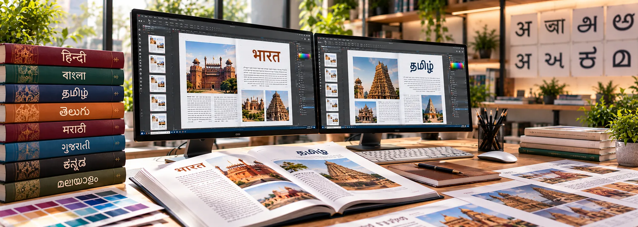 Indic DTP Services for Hindi, Tamil, Bengali and other Indian language layouts