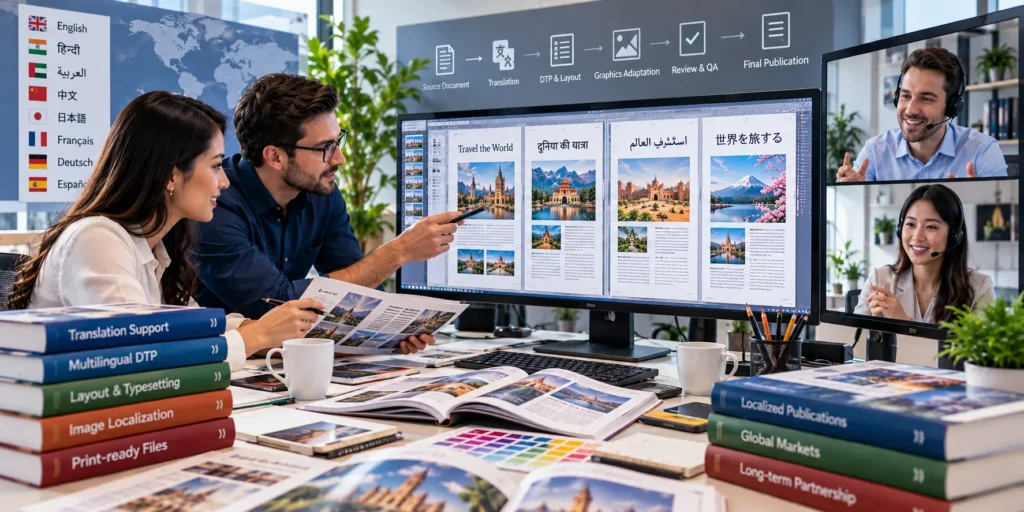 DTP production support for translation and localization agencies.
