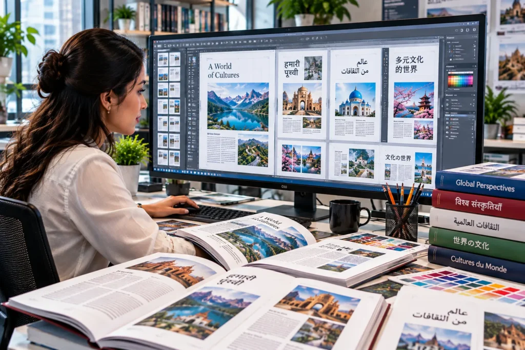 Adobe InDesign DTP and multilingual page layout services