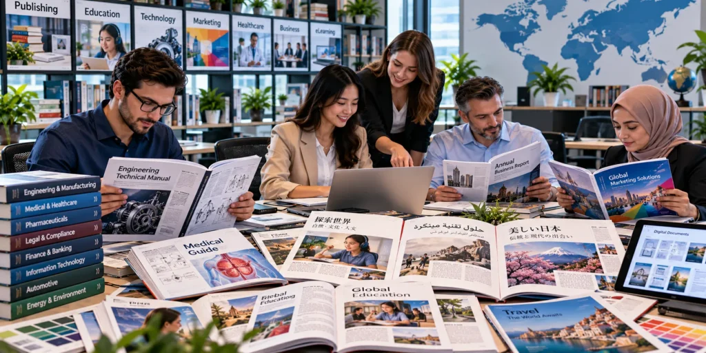 Multilingual DTP services for publishing education technology and business